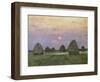 Bundles of Hay at Twilight-Isaak Ilyich Levitan-Framed Giclee Print