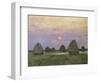 Bundles of Hay at Twilight-Isaak Ilyich Levitan-Framed Giclee Print