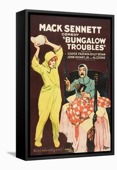 Bungalow Troubles-Mack Sennett-Framed Stretched Canvas