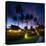 Bungalows at Sunset in Thailand Paradise-dellm60-Stretched Canvas