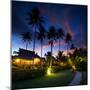 Bungalows at Sunset in Thailand Paradise-dellm60-Mounted Photographic Print