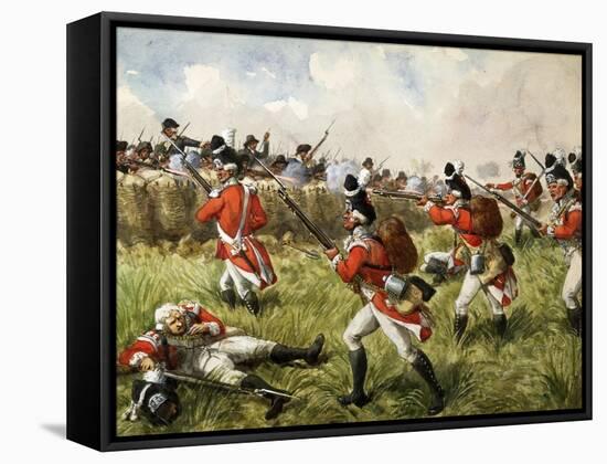 Bunker's Hill, 1775, c.1900-Richard Simkin-Framed Stretched Canvas