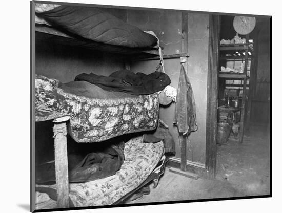 Bunkrooms in New York Tenement House-null-Mounted Photographic Print