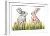 Bunnies Among the Flowers II-Elizabeth Medley-Framed Art Print