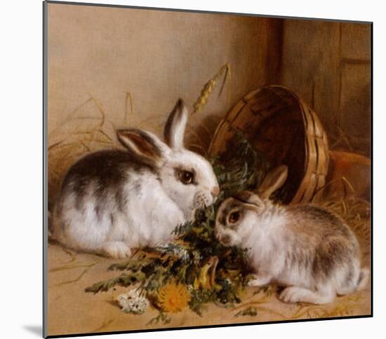 Bunnies' Meal II-Alfred Barber-Mounted Art Print