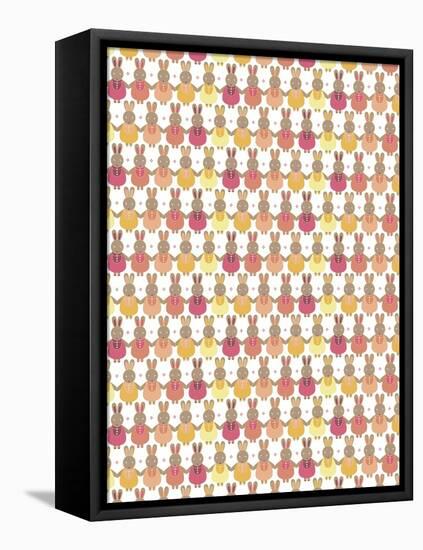 Bunnies Ombre-Josefina Baumann-Framed Stretched Canvas