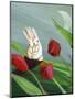 Bunnies & Tulips-sylvia pimental-Mounted Art Print
