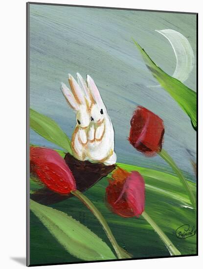 Bunnies & Tulips-sylvia pimental-Mounted Art Print