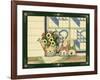 Bunnies, Watering Can with Quils-Debbie McMaster-Framed Giclee Print