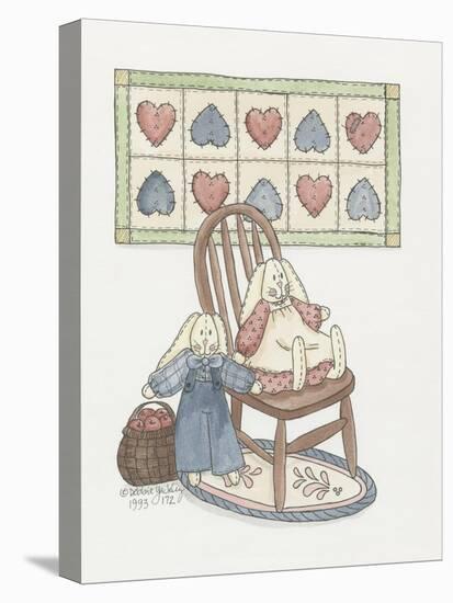 Bunnies with Chair-Debbie McMaster-Stretched Canvas