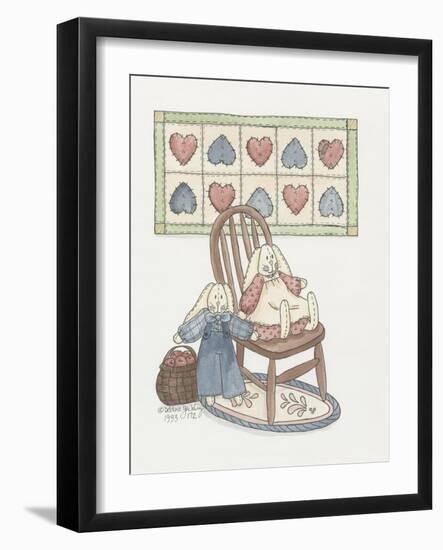 Bunnies with Chair-Debbie McMaster-Framed Giclee Print