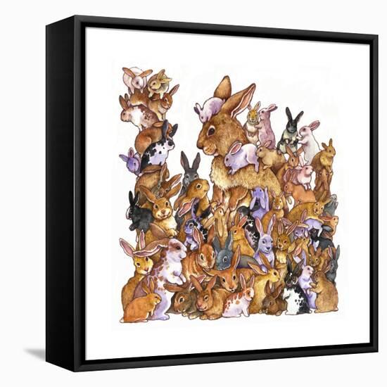 Bunnies-Wendy Edelson-Framed Stretched Canvas