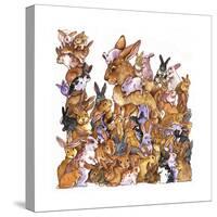 Bunnies-Wendy Edelson-Stretched Canvas