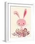 Bunny and Blooms-null-Framed Giclee Print