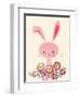 Bunny and Blooms-null-Framed Premium Giclee Print