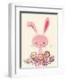 Bunny and Blooms-null-Framed Giclee Print