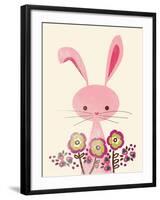 Bunny and Blooms-null-Framed Premium Giclee Print