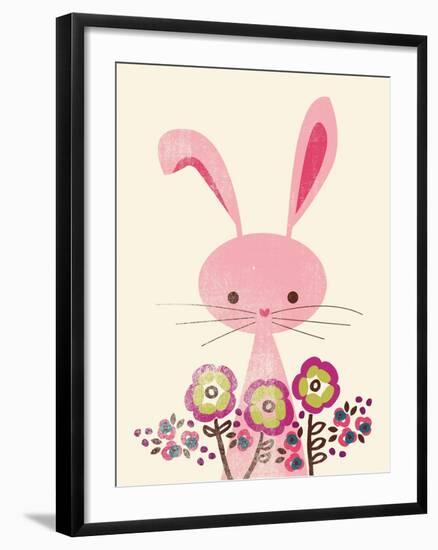 Bunny and Blooms-null-Framed Premium Giclee Print