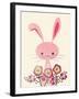 Bunny and Blooms-null-Framed Premium Giclee Print