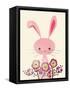 Bunny and Blooms-null-Framed Stretched Canvas