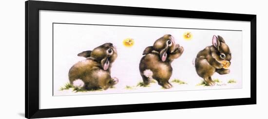 Bunny and Lightning Bug-Peggy Harris-Framed Giclee Print