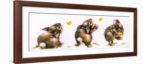 Bunny and Lightning Bug-Peggy Harris-Framed Giclee Print