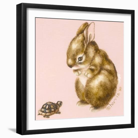 Bunny and Turtle-Peggy Harris-Framed Giclee Print