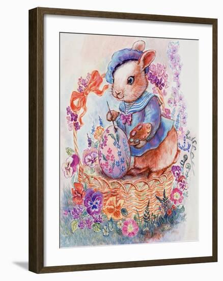 Bunny Artist-Judy Mastrangelo-Framed Giclee Print