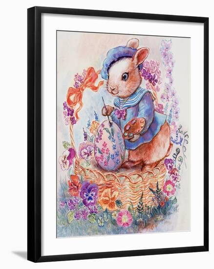 Bunny Artist-Judy Mastrangelo-Framed Giclee Print