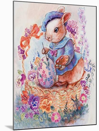 Bunny Artist-Judy Mastrangelo-Mounted Giclee Print