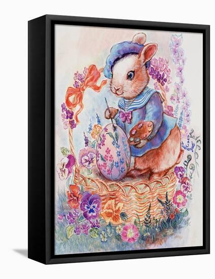 Bunny Artist-Judy Mastrangelo-Framed Stretched Canvas