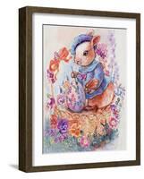 Bunny Artist-Judy Mastrangelo-Framed Giclee Print