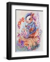 Bunny Artist-Judy Mastrangelo-Framed Premium Giclee Print