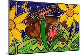 Bunny at Midnight-Wyanne-Mounted Giclee Print