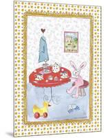 Bunny at Tea Table-Effie Zafiropoulou-Mounted Giclee Print