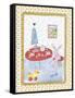 Bunny at Tea Table-Effie Zafiropoulou-Framed Stretched Canvas