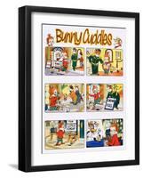 Bunny Cuddles-English School-Framed Giclee Print