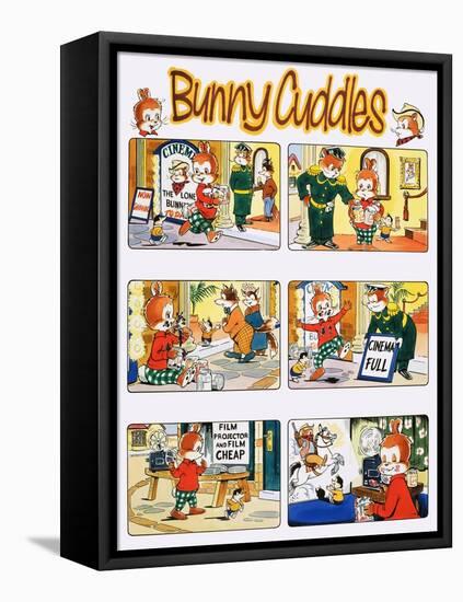 Bunny Cuddles-English School-Framed Stretched Canvas