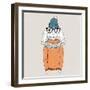 Bunny Dressed up in Pullover-Olga_Angelloz-Framed Art Print