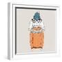 Bunny Dressed up in Pullover-Olga_Angelloz-Framed Art Print