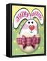 Bunny Egg n Bow-Margaret Wilson-Framed Stretched Canvas