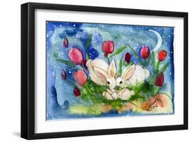 Bunny Family-sylvia pimental-Framed Art Print