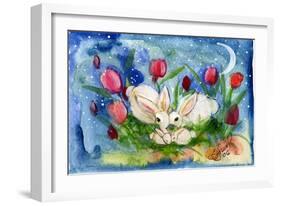 Bunny Family-sylvia pimental-Framed Art Print