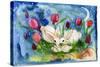 Bunny Family-sylvia pimental-Stretched Canvas