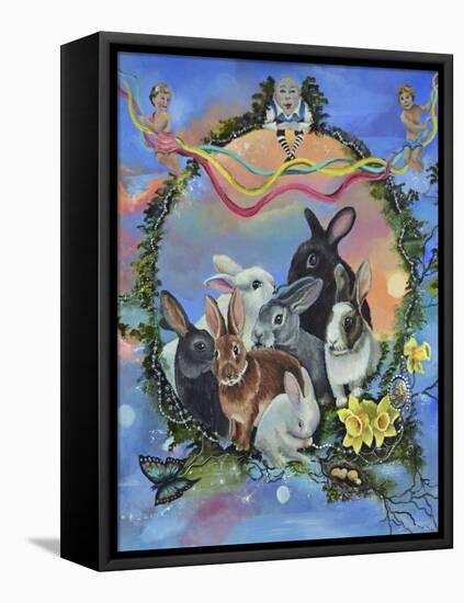 Bunny Festival-Sue Clyne-Framed Stretched Canvas