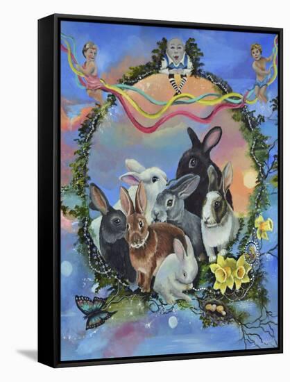 Bunny Festival-Sue Clyne-Framed Stretched Canvas