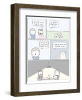 Bunny Has a Book-Reza Farazmand-Framed Art Print