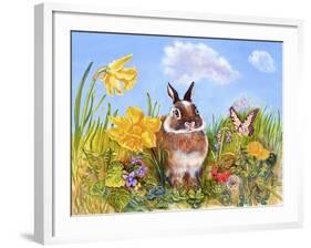 Bunny in Meadow-Judy Mastrangelo-Framed Giclee Print