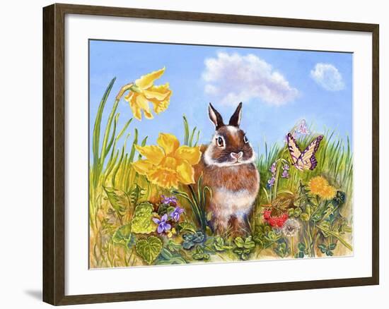 Bunny in Meadow-Judy Mastrangelo-Framed Giclee Print