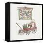 Bunny in Wagon-Debbie McMaster-Framed Stretched Canvas